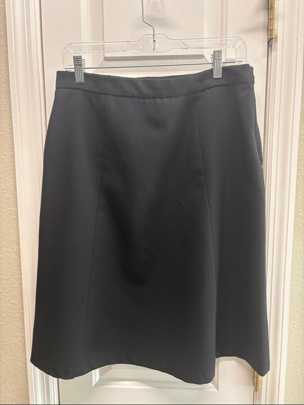 Dalia Collection Black A-Line Knee-Length Skirt